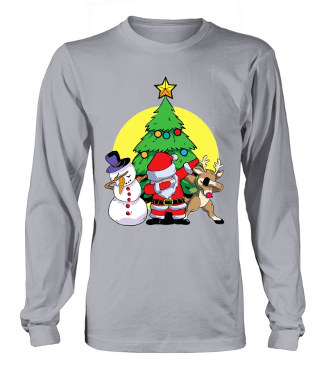 Dabbing Santa Elf Friends Christmas Kids Boys Men Long sleeved Unisex