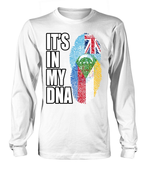 Fijian And Comoran Mix Heritage DNA Flag Long sleeved Unisex