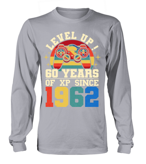 Geek Level 60 1962 60th Birthday Gamer Long sleeved Unisex