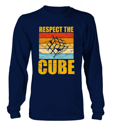 Respect The Cube Rubix Speed Cubing Youth Vintage Long sleeved Unisex