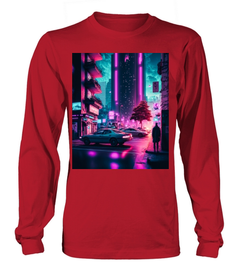 Synthwave Retrowave Design Long sleeved Unisex
