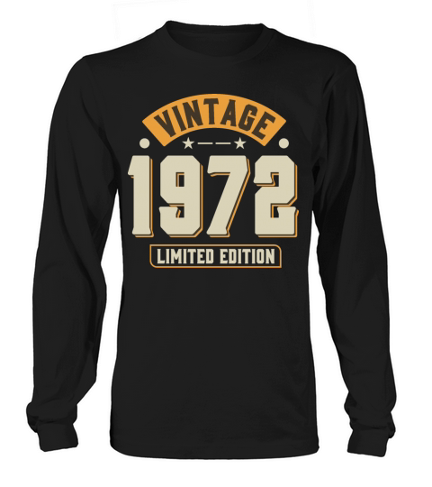 Vintage 1972 50th Birthday Fiftieth Gift Long sleeved Unisex