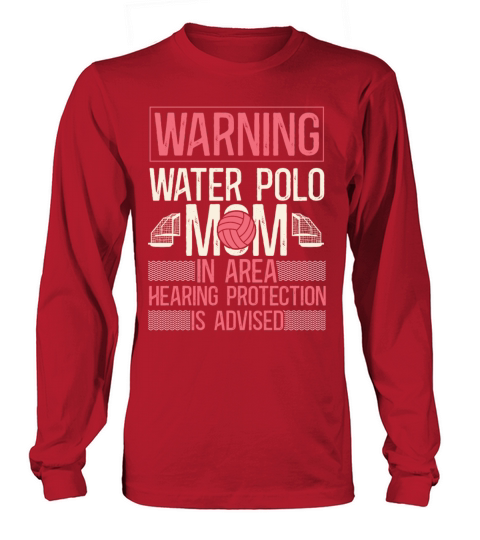 Water Polo Mom Vintage Warning Long sleeved Unisex