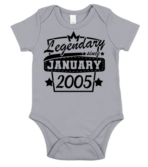 18th Birthday Gifts January 2005 Retro Short Sleeve Baby One-Piece