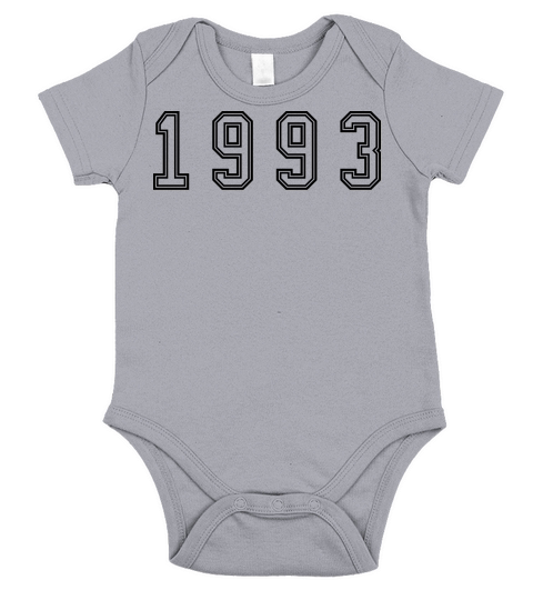 1993 Year Number Short Sleeve Baby One-Piece