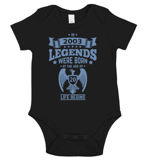 20th Birthday Gifts for Men and Women 2003 Short Sleeve Baby One-Piece