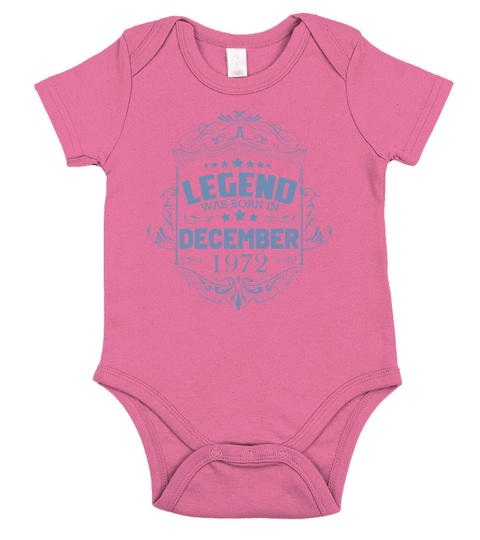50th Birthday Gifts Born 1972 December Short Sleeve Baby One-Piece