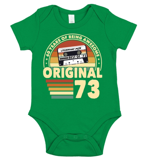 50th birthday vintage 1973 original 1973 Short Sleeve Baby One-Piece