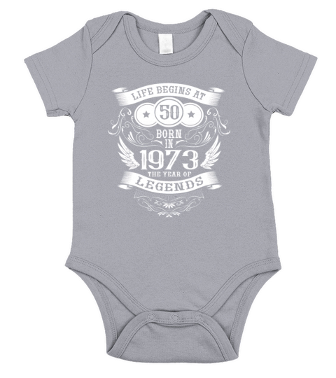 50th Birthday Vintage Sayings 1973 Birthday Short Sleeve Baby One-Piece
