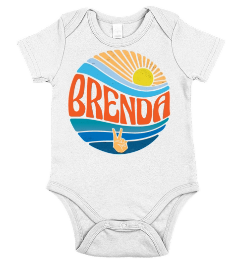 Brenda Shirt Vintage Sunset Brenda Groovy Tie Dye Short Sleeve Baby One-Piece