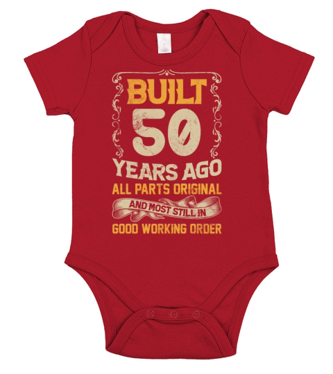 Built 50 Years Ago - All Parts Original Outfit 50t Short Sleeve Baby One-Piece