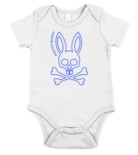 Bunny Psycho Horror Short Sleeve Baby One-Piece