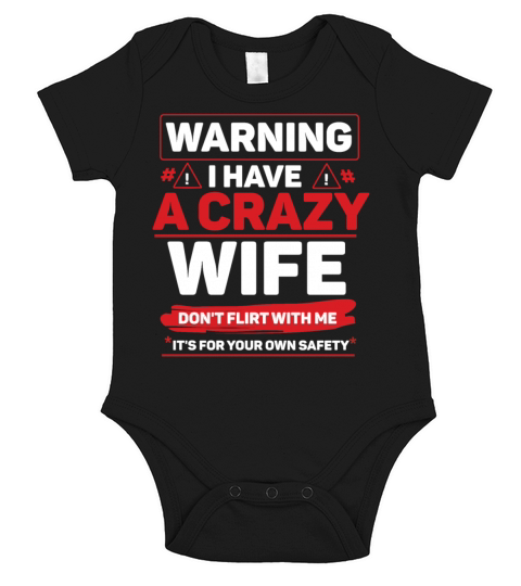 Crazy Wife Couple Hearts Day Valentines Short Sleeve Baby One-Piece