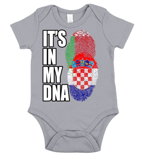 Croatian And Belarusian Mix Heritage DNA Flag Short Sleeve Baby One-Piece