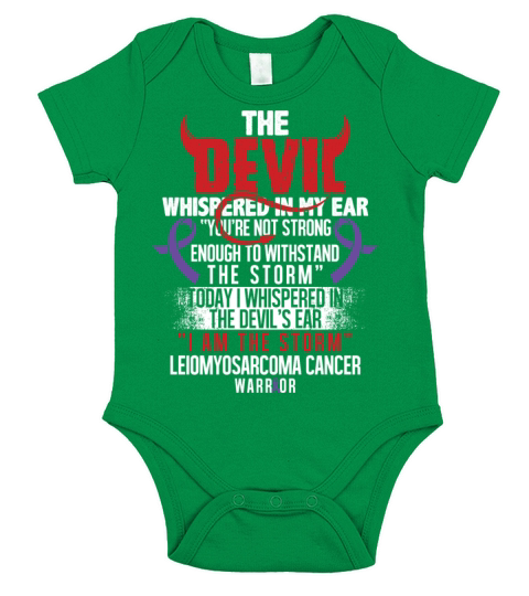 Devil-Leiomyosarcoma Cancer Awareness Ribbon Shirt Short Sleeve Baby One-Piece