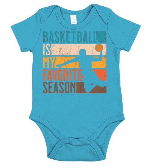 Distressed Vintage Basketball Is My Favorite Seaso Short Sleeve Baby One-Piece