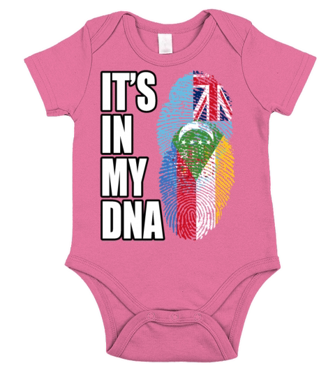 Fijian And Comoran Mix Heritage DNA Flag Short Sleeve Baby One-Piece