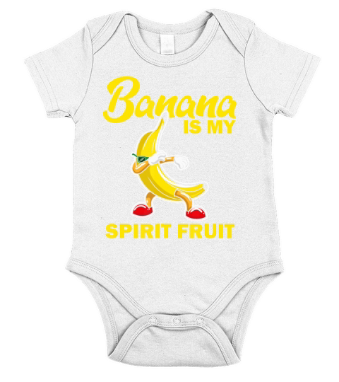 Funny Banana Is My Spirit Fruit Lover Gift Quote L Short Sleeve Baby One-Piece