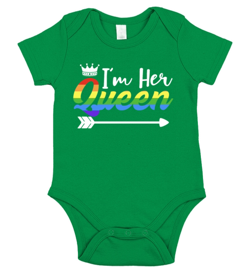 Funny Queen Girlfriend Pride LGBT Couples Gifts Short Sleeve Baby One-Piece