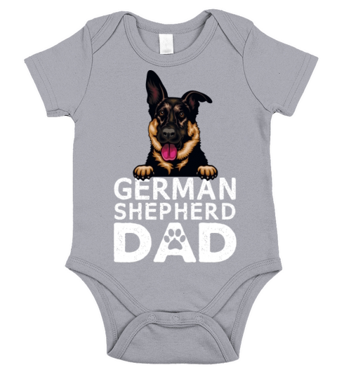 German Shepherd Dad Short Sleeve Baby One-Piece