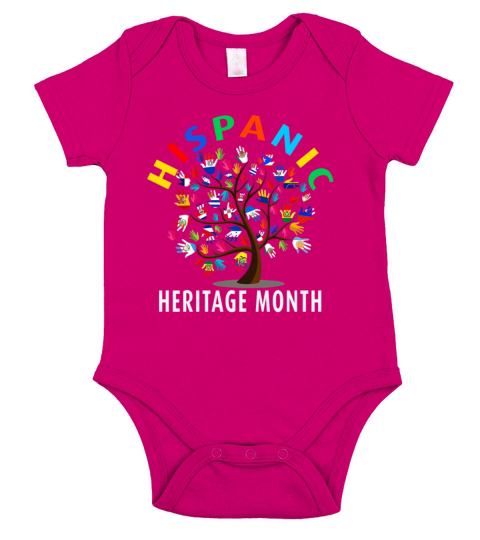 Hispanic Heritage Month Latino Countries Flags Sun Short Sleeve Baby One-Piece
