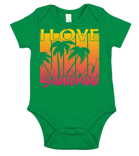 I love Santorini Short Sleeve Baby One-Piece