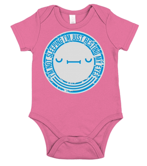 im not sleeping quote Short Sleeve Baby One-Piece