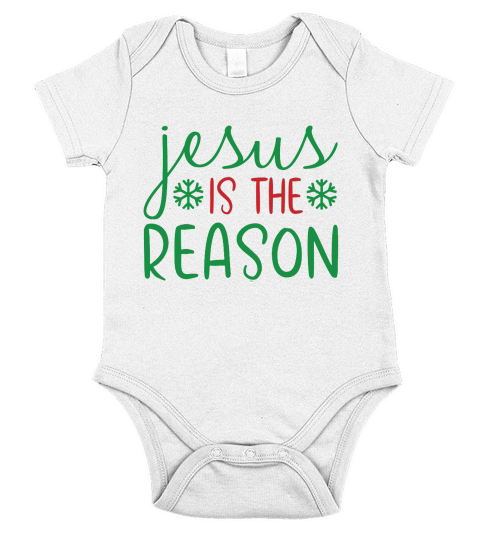 Jesus Is The Reason Christmas Short Sleeve Baby One-Piece