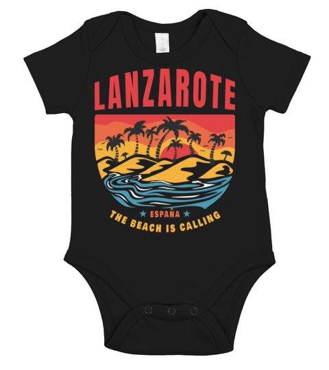 Lanzarote Espana beach design Short Sleeve Baby One-Piece