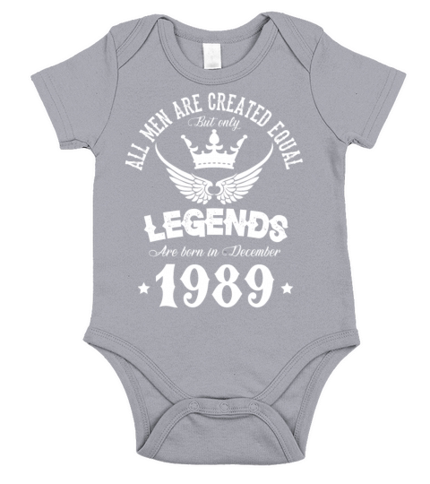 Legends Were Born In December 1989 Birthday Short Sleeve Baby One-Piece