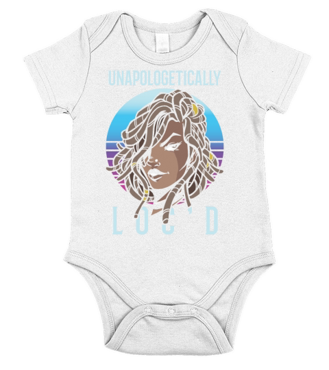 Locd Up Afro Hair Black American African Girl Short Sleeve Baby One-Piece