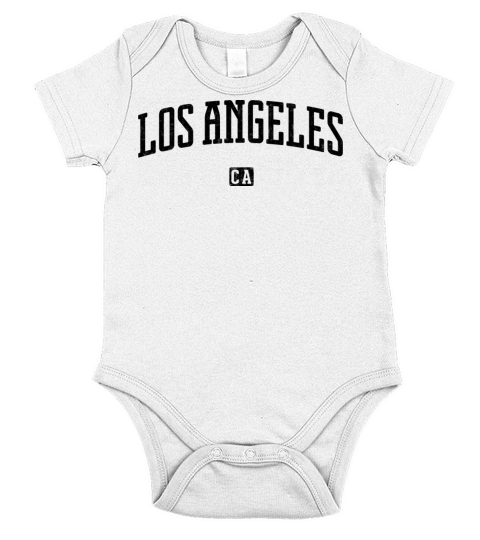 Los Angeles California Vintage Short Sleeve Baby One-Piece
