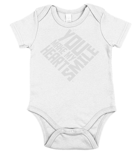 make my heart smile Short Sleeve Baby One-Piece