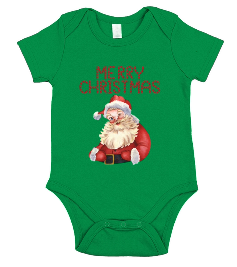 Merry Christmas Funny Santa Short Sleeve Baby One-Piece