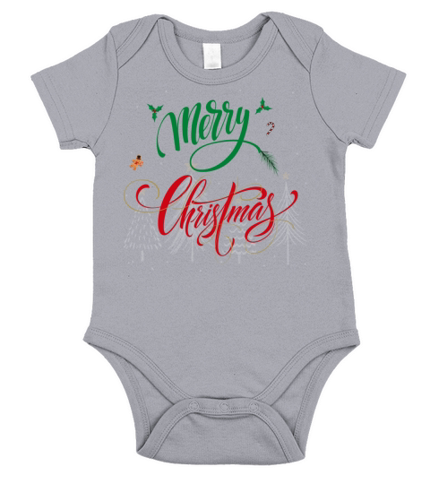 Merry Christmas Shirt Cute Short Sleeve Christmas Short Sleeve Baby One-Piece