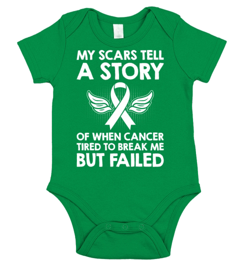 My Scars Tell a Story Lung Cancer Awareness Short Sleeve Baby One-Piece