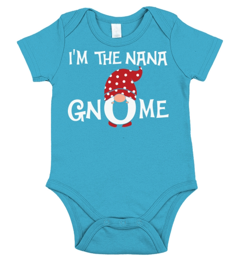 Nana Gnome Christmas Matching Family Short Sleeve Baby One-Piece