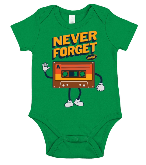 Never Forget Floppy Disk VHS Tape Cassette Tape Short Sleeve Baby One-Piece