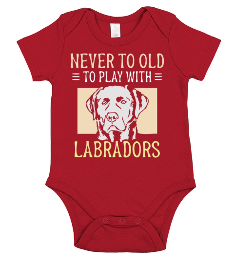 Never to old to play with Labradors Short Sleeve Baby One-Piece