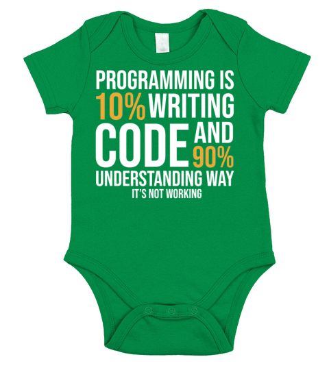 Programming Quote Saying Pun Joke Short Sleeve Baby One-Piece