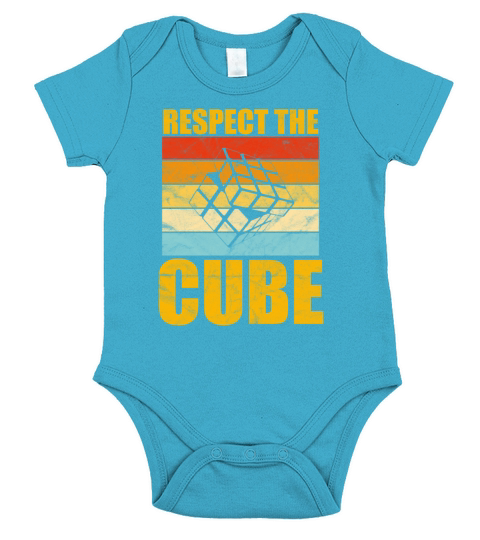 Respect The Cube Rubix Speed Cubing Youth Vintage Short Sleeve Baby One-Piece