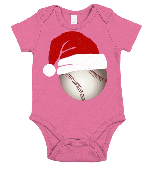 Santa Baseball Short Sleeve Baby One-Piece