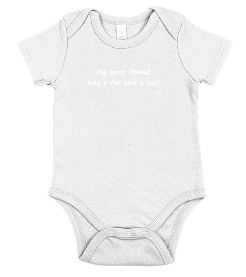 Short dog Best Friend captions Short Sleeve Baby One-Piece