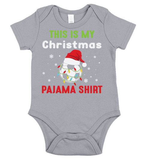Soccer Ball Christrmas Pajama Santa Short Sleeve Baby One-Piece