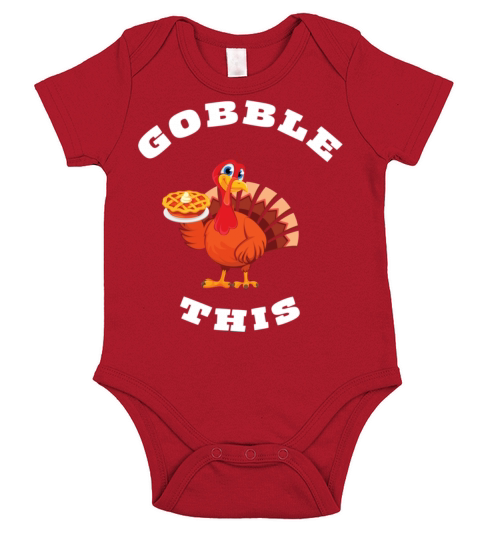 Thanksgiving Gobble This Funny Turkey Shirt Short Sleeve Baby One-Piece