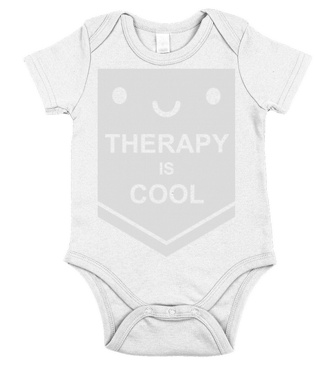 therapy is cool quote Short Sleeve Baby One-Piece