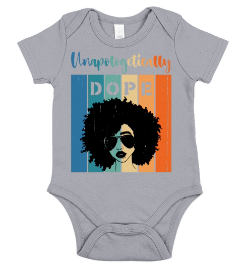 Unapologetically Dope Black Afro American History Short Sleeve Baby One-Piece
