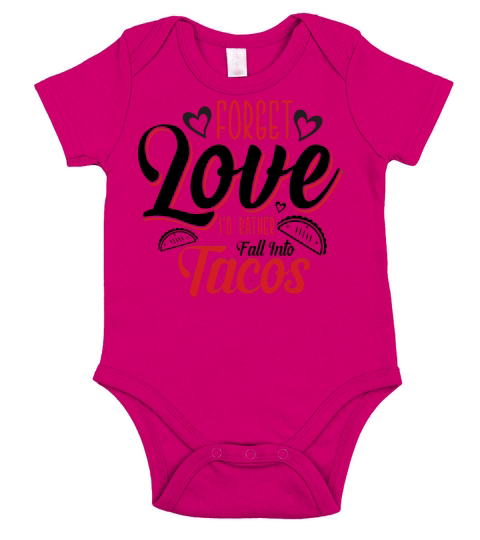 Valentine day Tacos Short Sleeve Baby One-Piece