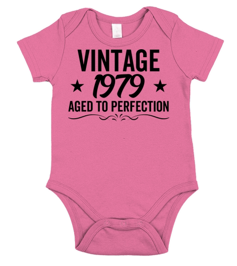 Vintage 1979 Aged To Perfection Short Sleeve Baby One-Piece
