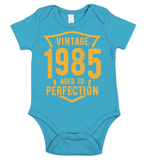 Vintage 1985 Aged To Perfection 38th Birthday Short Sleeve Baby One-Piece